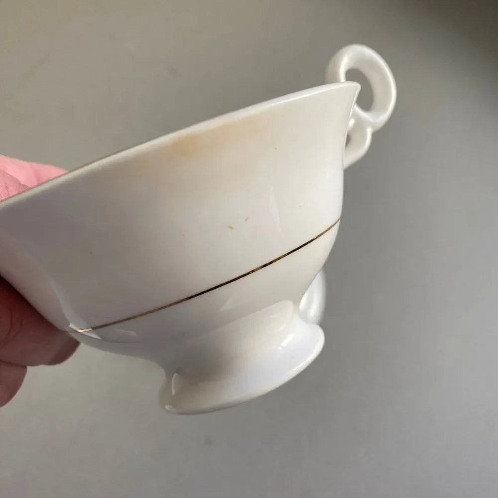 Vintage Radford Orange Paisley Bone China Teacup & Saucer Set England 1938–1957